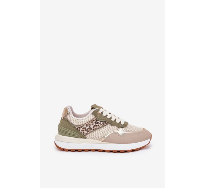 Dámské Sportovní Boty S Panterem Na Platformě Zelené Davinara Dámské Sportovní Boty S Panterem Na Platformě Zelené Davinara