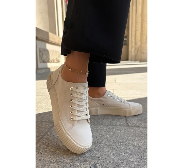 Dámské Textilní Tenisky Big Star model 21693225 Béžové - Big Star Shoes Dámské Textilní Tenisky Big Star model 21693225 Béžové - Big Star Shoes