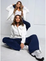 modrý hrubší dámský bavlněný komplet s rozepínací mikinou model 20905694 - Moon