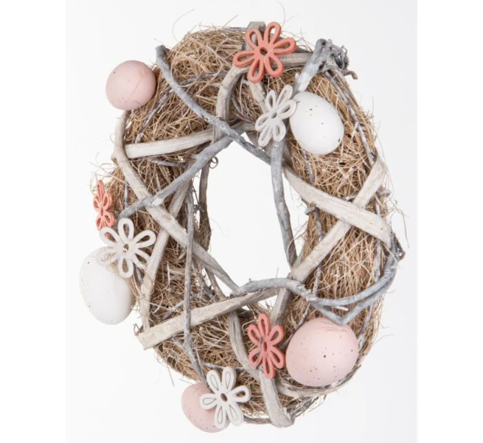 DEKORATIVNÍ GIRLANDA ŠEDÁ PRŮMĚR 24CM