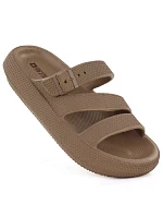 Dámské sportovní žabky na silné bazénové podrážce hnědé Big Star TT274A041 Dámské sportovní žabky na silné bazénové podrážce hnědé Big Star TT274A041