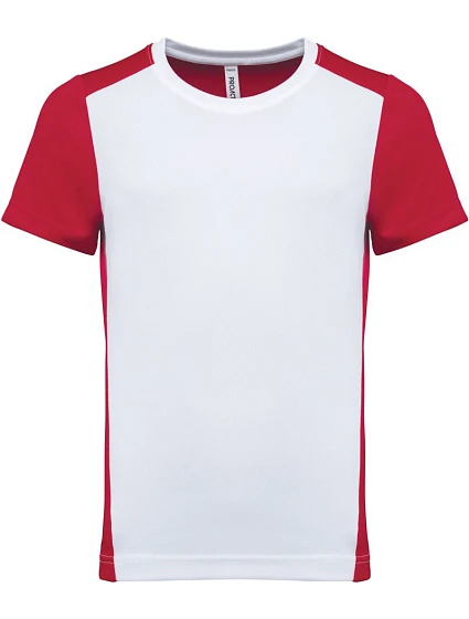 Kariban ProAct PA 4016 Dětské kontrastní sportovní tričko 20.4016 white/red Kariban ProAct PA 4016 Dětské kontrastní sportovní tričko 20.4016 white/red