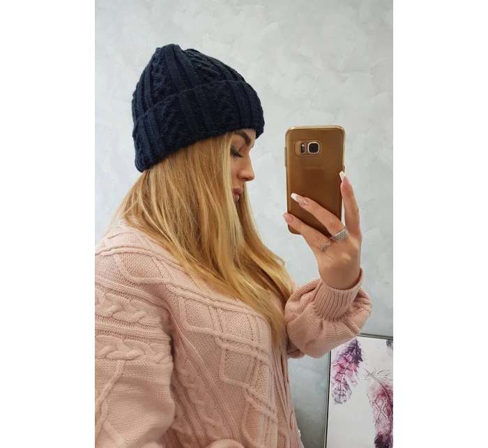 Kšiltovka s ohrnovacím lemem Marzena K206 navy blue Kšiltovka s ohrnovacím lemem Marzena K206 navy blue