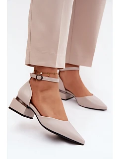 Lodičky na klínku s páskem Vinceza 62278 béžové