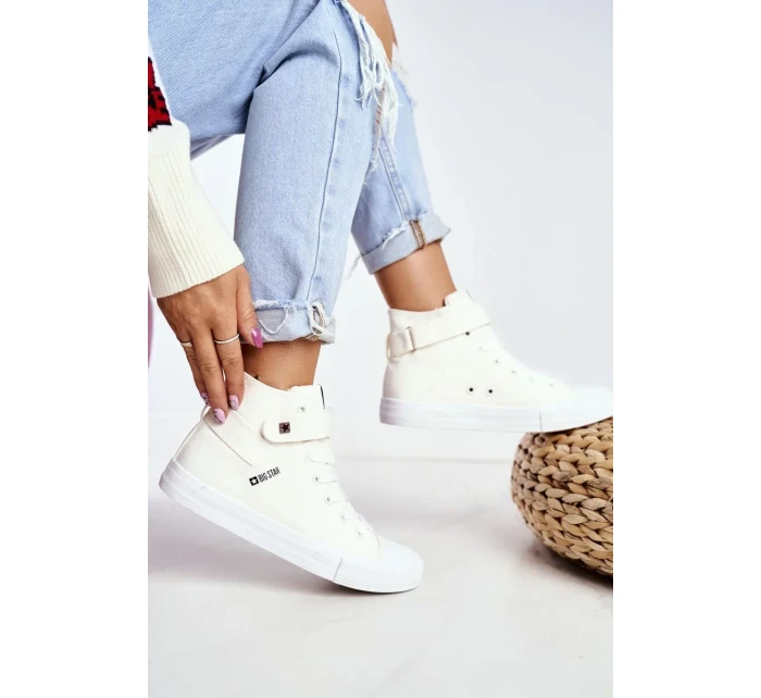 Dámské vysoké tenisky Big Star - bílé Dámské vysoké tenisky Big Star - bílé