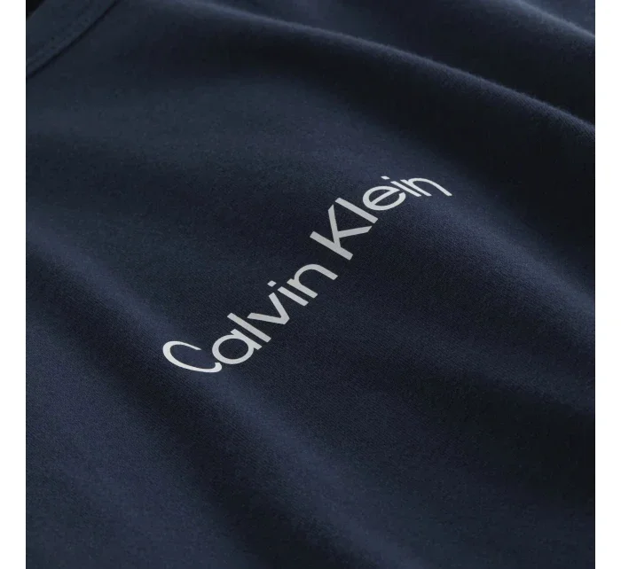 Pánské pyžamo L/S PANT SET 000NM2184E GVB tm. modré - Calvin Klein