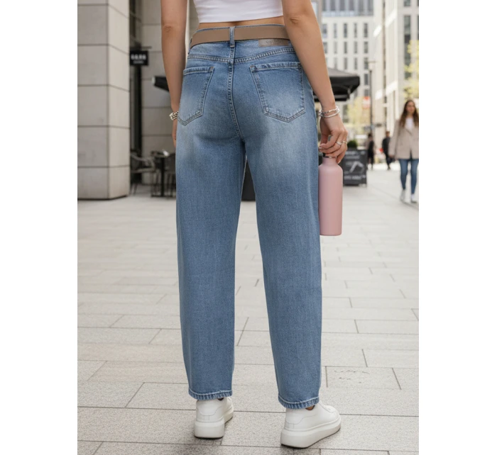 Dámské džínové kalhoty s páskem model 21996330 - Dstreet Dámské džínové kalhoty s páskem model 21996330 - Dstreet