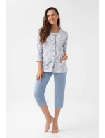 Pyžamo Luna 388 3/4 M-2XL Z25/26 dámské rozepínací