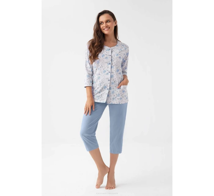 Pyžamo Luna 388 3/4 M-2XL Z25/26 dámské rozepínací