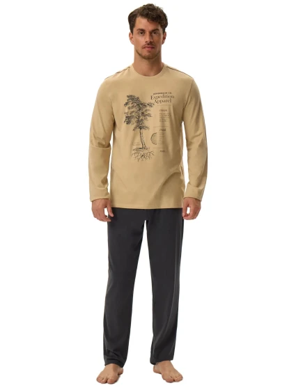 Pánské pyžamo  beige  model 20498556 - Henderson