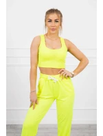 Bavlněná 3dílná sada žlutá neonová