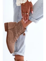 Dámské botky se vzorem béžové S.Barski HY66-136