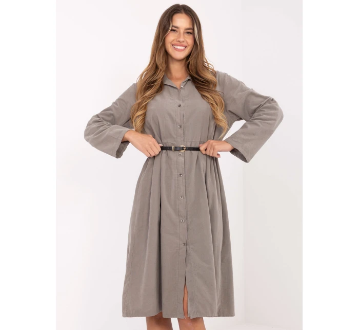 Sukienka MI SK model 21409538 ciemny bezowy - FPrice Sukienka MI SK model 21409538 ciemny bezowy - FPrice