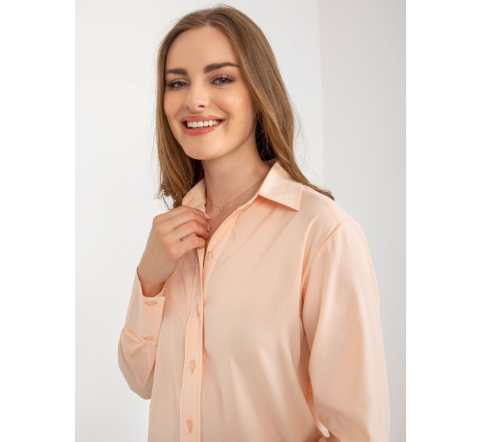 Peach dámská klasická košile s límečkem