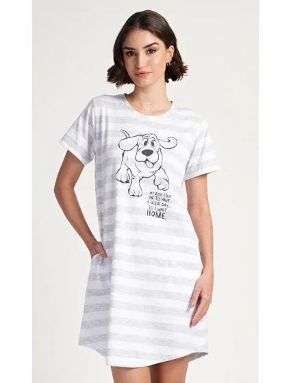 Dámské domácí šaty s krátkým rukávem Sarah Dámské domácí šaty s krátkým rukávem Sarah
