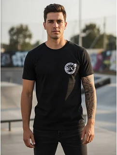 Tshirt męski z nadrukiem czarny model 22170652 - FashionStreet