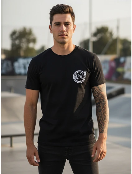 Tshirt męski z nadrukiem czarny model 22170652 - FashionStreet