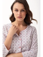 Pyžamo Luna 668 3/4 4XL L24 dámské rozepínací