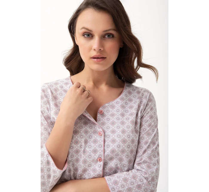 Pyžamo Luna 668 3/4 4XL L24 dámské rozepínací