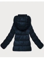 Tmavě modrá dámská prošívaná zimní bunda v délce k model 21758387 - HONEY WINTER