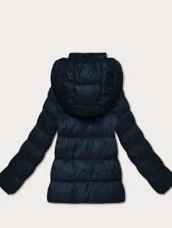 Tmavě modrá dámská prošívaná zimní bunda v délce k model 21758387 - HONEY WINTER