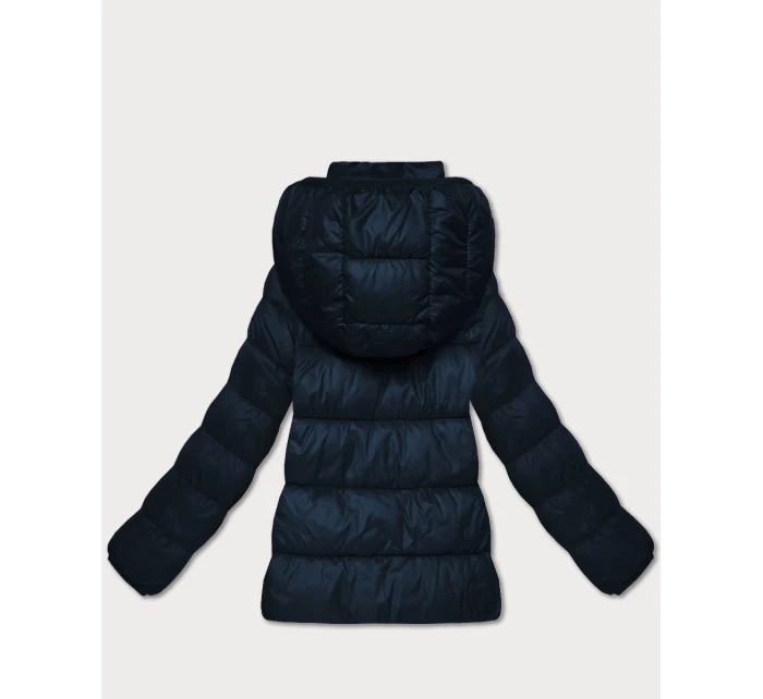 Tmavě modrá dámská prošívaná zimní bunda v délce k model 21758387 - HONEY WINTER