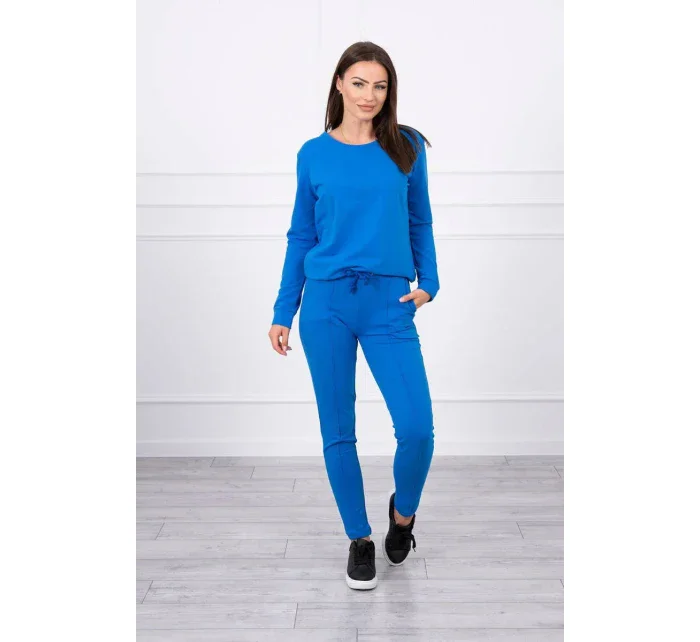 Chrpově modrá tepláková souprava