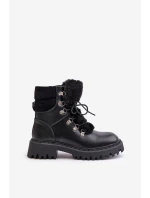 Zateplené kotníkové boty na zip z eko kůže černé Willatta Zateplené kotníkové boty na zip z eko kůže černé Willatta