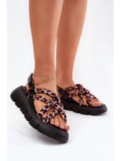 Dámské Sandály Na Platformě S Pásky Leopardí model 21696128 - Boto