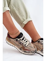 Dámské sportovní tenisky s potiskem Big Star model 22042743 Béžové - Big Star Shoes