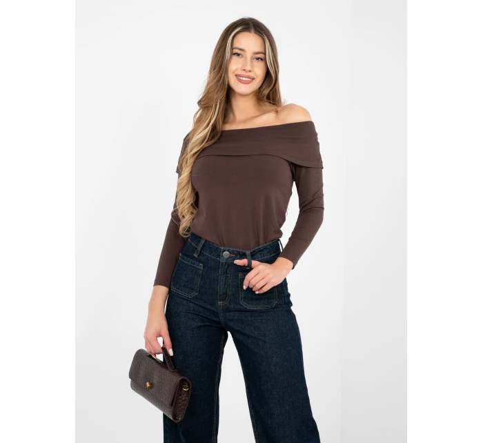 Bluzka RV BZ model 22011354 ciemny brązowy - FPrice