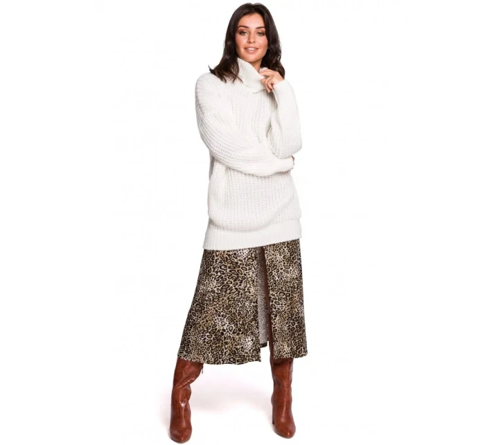 Dámský svetr BK030 Bílá - BeWear Dámský svetr BK030 Bílá - BeWear