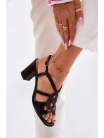 Sandály na podpatku model 212836 Step in style Sandály na podpatku model 212836 Step in style