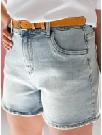 Dámské džínové šortky s páskem  modré model 21987541 - Dstreet