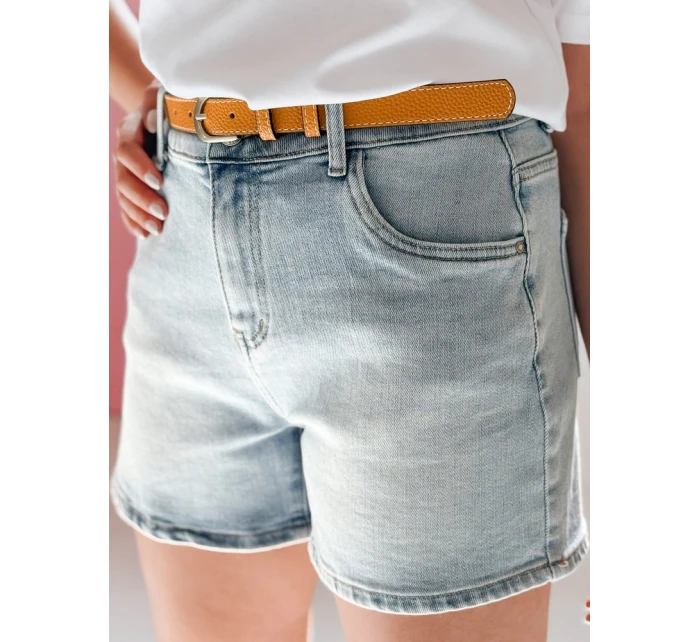 Dámské džínové šortky s páskem  modré model 21987541 - Dstreet
