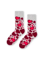 Vzorované pánské ponožky Steven art.136 Srdíčka