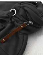 Dámská mikina v grafitové barvě s kapucí a se stojáčkem LHD (AMG-171)