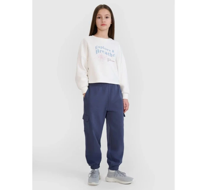 Dívčí mikina bez kapuce model 21435773 - 4F Dívčí mikina bez kapuce model 21435773 - 4F