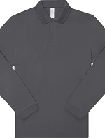 B&C My Polo 180 LSL Piqué polo s dlouhým rukávem 01.U425 dark grey