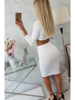 Souprava halenky a sukně v bílé barvě Souprava halenky a sukně v bílé barvě