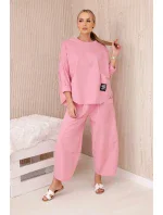 Komplet nových mikinových kalhot Punto tmavě pudrově růžová Komplet nových mikinových kalhot Punto tmavě pudrově růžová