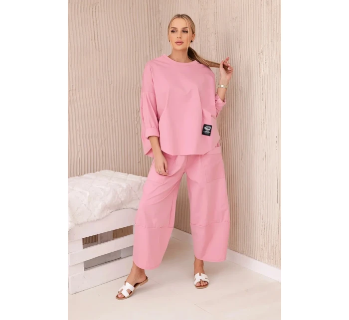 Komplet nových mikinových kalhot Punto tmavě pudrově růžová Komplet nových mikinových kalhot Punto tmavě pudrově růžová