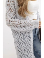 Svetr dlouhý kardigan Super  modrý model 20247429 - K-Fashion