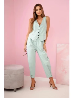 Set vesta + kalhoty tmavá máta