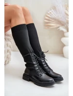 Zateplené Kozačky Se Sockenovým Svrškem Černé Iranel