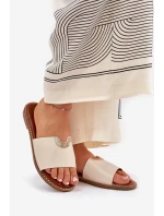 Dámské Pantofle Eko Kůže S Béžové model 21689348 - Boto Dámské Pantofle Eko Kůže S Béžové model 21689348 - Boto