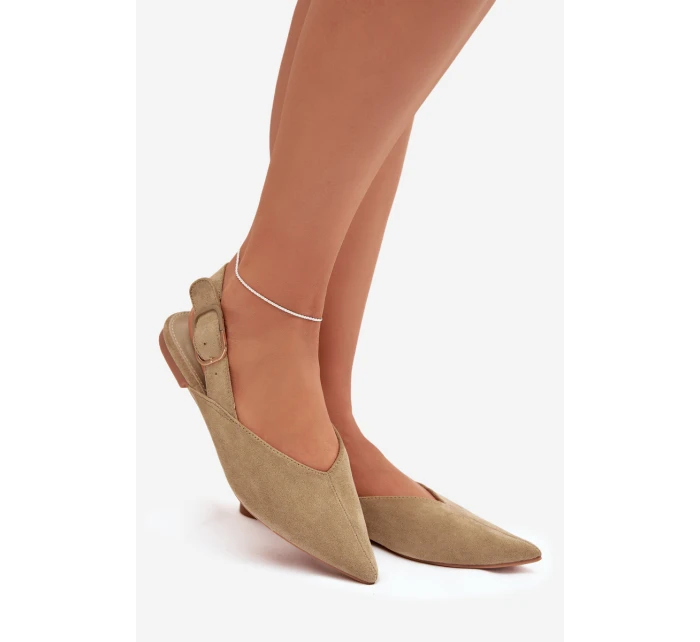 Dámské baleríny s přezkou Tanelia – zelené