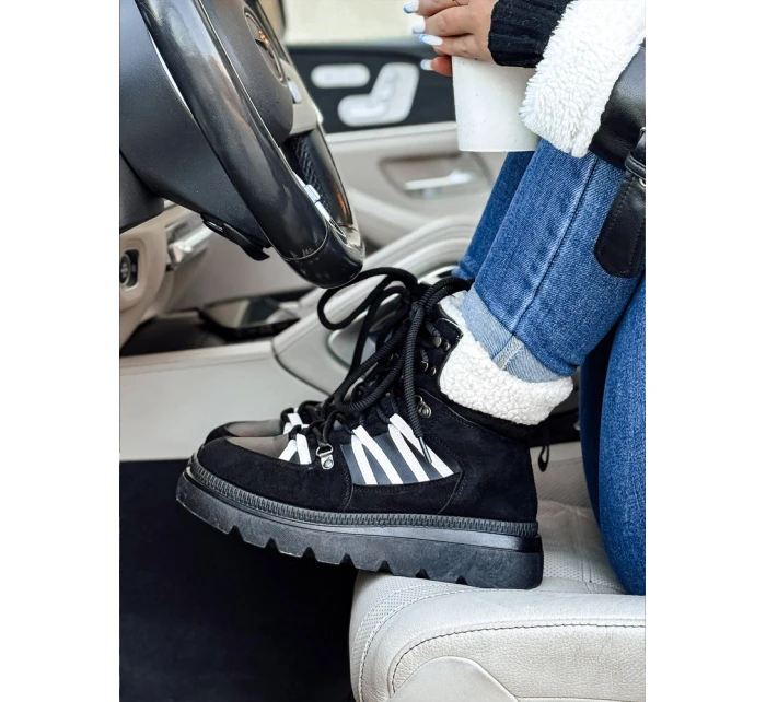 Dámské zateplené trekové boty COZYLOFT černé FashionStreet ZY0555