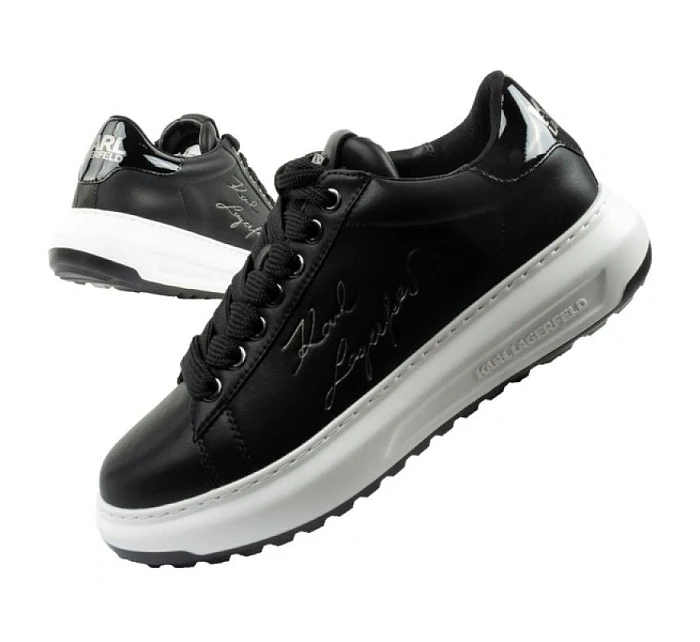 Karl Lagerfeld pánské boty Kapri tenisky přírodní kůže černé