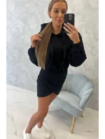 Zateplené šaty s obálkovým model 18752798 černé - K-Fashion